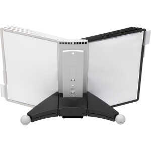 Durable Sichttafelsystem 10 Tafeln A4 Tafeln gr/sw Tischständer gr