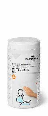 Durable Reinigungsmittel Whiteboard bo ws Dose  a 100  Tücher