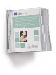 Durable Sichttafelsystem FUNCTION safe Wandhalter u 10 Zip-Tafeln A4