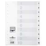 Durable Ordnerregister A4 PP 1-10 ws 10-tlg....