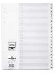 Durable Ordnerregister A4 PP 1-20 ws 20-tlg. geprägte Taben