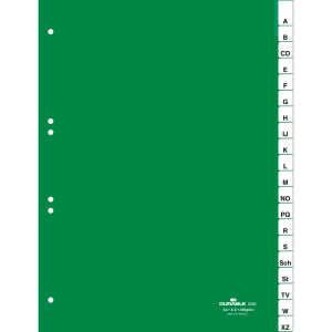 Durable Ordnerregister A4 A-Z 20tlg gn umschweißte Taben