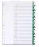 Durable Ordnerregister f A4 12tlg gn umschweißte Taben u Schildern