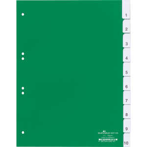 Durable Ordnerregister für A4 10tlg gn umschweißte Tabe