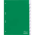 Durable Ordnerregister für A4 10tlg gn umschweißte Tabe