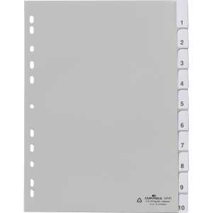 Durable Ordnerregister f A4 10tlg gr PP mit umschweißte Taben