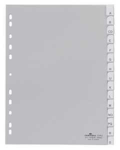 Durable Ordnerregister für A4 15tlg gr umschweißte Taben u Schild