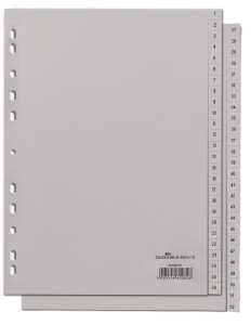 Durable Ordnerregister für A4 1-52 gr geprägte Taben aus PP