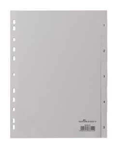 Durable Ordnerregister für A4 1-5 gr geprägte Taben aus PP