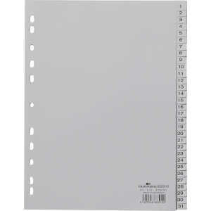 Durable Ordnerregister für A4 1-31 gr 31tlg geprägte Taben