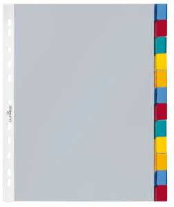 Durable Ordnerregister Hüllenreg tr für A4 12tlg umschweißte Tabe