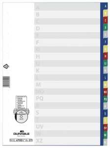 Durable Register A-Z geprägte Taben fa DIN A4 hoch volldeckend