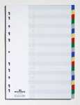 Durable Ordnerregister A4 hoch 20tlg farbige Taben...