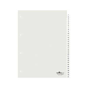 Durable Ordnerregister für A4 1-31 tr 31tlg umschweißte Taben