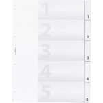 Durable Ordnerregister f A4 5tlg tr mit umschweißte Taben