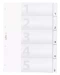 Durable Ordnerregister f A4 5tlg tr mit umschweißte Taben
