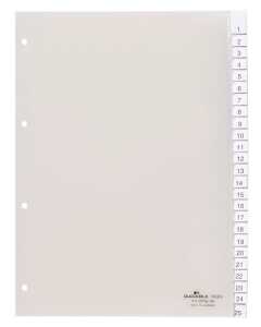 Durable Ordnerregister für A4 0-25 tr 25tlg umschweißte Taben