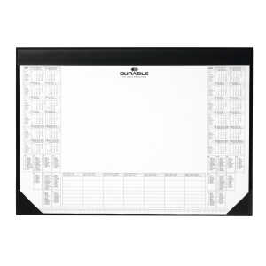 Durable Schreibunterlage sw 590x420mm mit Kalenderblock