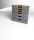 Durable Schubladenbox 320x320x385 gr 7 farbige Schubladen