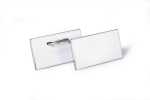 Durable Namensschild 40x75mm tr 100St mit Plattennadel