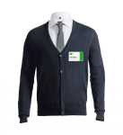 Durable Namensschild 40x75mm tr 100St mit Wellennadel