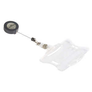 Durable Namensschild 54x85mm tr 10St mit Ausweishalter