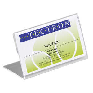 Durable Tischnamensschild tr 10St 52x100mm Acryl in L-Form