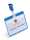 Durable Namensschild 60x90mm bl 25St Querformat mit Clip vorn offen