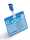 Durable Namensschild 60x90mm bl 25St Querformat mit Clip vorn offen