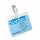 Durable Namensschild 60x90mm tr 25St Querformat mit Clip vorn offen