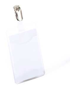 Durable Namensschild 90x60mm tr 25St Hochformat vorne offen