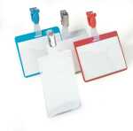 Durable Namensschild 90x60mm tr 25St Hochformat vorne offen