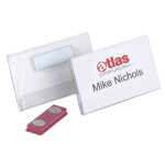 Durable Namensschild 40x75 mm tr 25St mit Doppelmagnet