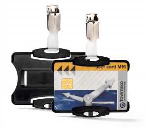 Durable Namensschild 54x85mm sw 25St m.Clip f. Magnetkarten