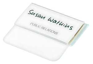 Durable Namensschild 40x75mm tr 25St Acryl mit Einstecklasche 65mm