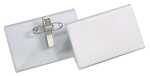 Durable Namensschild 40x75mm 25St tr Acryl mit Kombiklemme