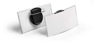 Durable Namensschild konvex tr 25St 40x75mm Acryl mit Kombiklemme