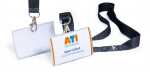 Durable Namensschild 54x90 mm mit Textilband 70% recycled PP