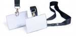 Durable Namensschild 54x90 mm mit Textilband 70% recycled PP