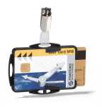 Durable Namensschild 54x85mm sw 25St Doppelbox mit Clip