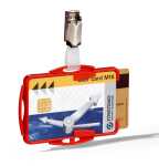 Durable Namensschild 54x85mm rt 25St Doppelbox mit Clip