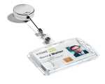 Durable Ausweishalter Chrome si 10St aus Metall mit Druckknopf