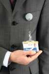 Durable Ausweishalter Chrome si 10St aus Metall mit Druckknopf