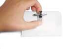 Durable Laminier-Namensschild 54x90mm 25St tr adhesiver Kombi-Clip