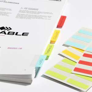 Durable Tabe QUICK TAB 40mm sort 48St beschriftbar u wiederablösbar