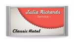 Durable Namensschild 30x65mm si 10St CLASSIC mit Magnet