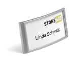 Durable Namensschild 34x74mm si 10St CLASSIC mit Kombiklemme