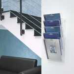 Durable Prospektspender A4 5tlg tr COMBIBOXX für Wand+Tisch