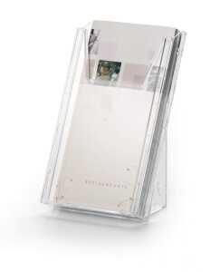 Durable Prospektspender 1/3 A4 tr COMBIBOXX für Wand+Tisch