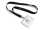 Durable Namensschild m Textilband 5St 20mm Bänder sw und Schild 8003